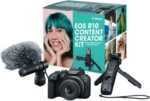 Canon eos r10 content creator kit mirrorless vlogging camera with rf s18 45mm f4.5 6.3 is stm lens tripod and stereo microphone 24.2 megapixel cmos aps c sensor 4k video black.jpg