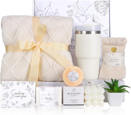 Care package for women mothers day gifts get well soon gifts birthday gifts self care gifts with tumbler and blanket sympathy gift for women gifts basket for her mom wife sister friend.jpg
