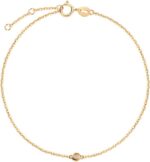 Carleen 18k solid gold solitaire genuine bezel set small tiny round diamond layered mixed dainty bracelet minimalist delicate fine jewelry for women girls.jpg