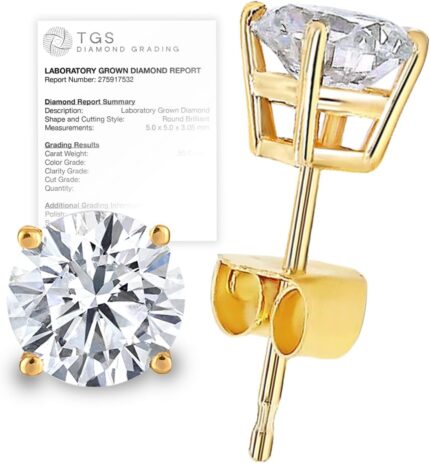 Certified 14 3.0 carat lab grown diamond earrings in 14k gold premium collection of diamond stud earrings for women and men quality studs in exceptional colorclarity.jpg