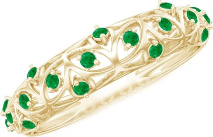 Certified emerald half eternity filigree band ring for women aaa quality natural emerald wedding band ring ready to gift.jpg
