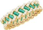 Certified lab grown emerald eternity band with moissanite aaaa quality emerald wedding band ideal for gift.jpg