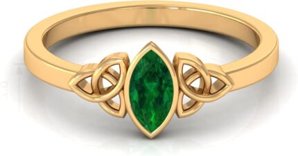 Certified lab grown emerald promise ring aaaa quality emerald celtic knot ring ready to gift.jpg