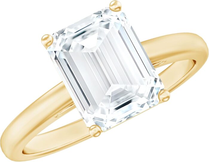 Certified moissanite 7x9mm emerald cut engagement ring d vs1 quality moissanite solitaire ring ready to gift.jpg