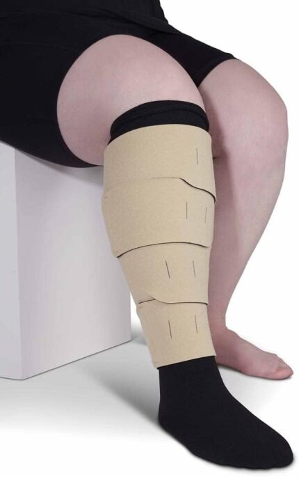 Circaid juxtalite hd lower leg system – easy to use adjustable compression wrap garment for men women leg circulation for support flexible hood loop straps.jpg