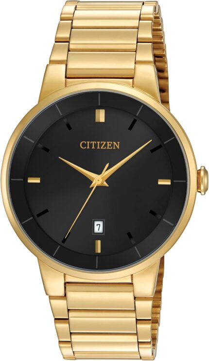 Citizen quartz mens watch stainless steel classic gold tone model bi5012 53e.jpg