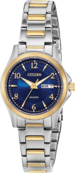 Citizen quartz womens watch stainless steel classic two tone model eq0595 55l.jpg