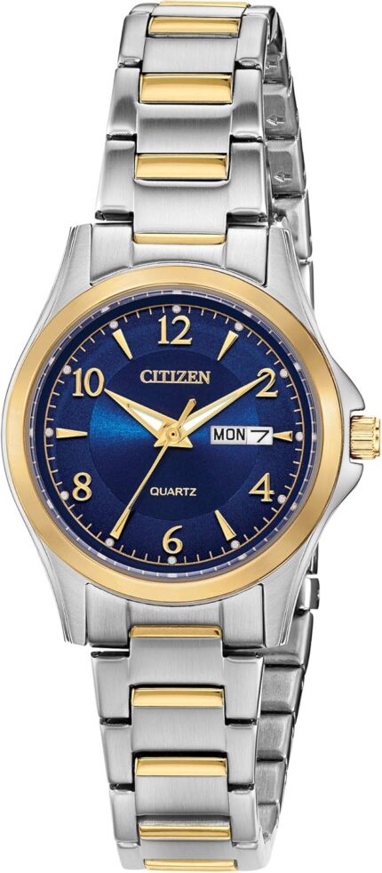 Citizen quartz womens watch stainless steel classic two tone model eq0595 55l.jpg