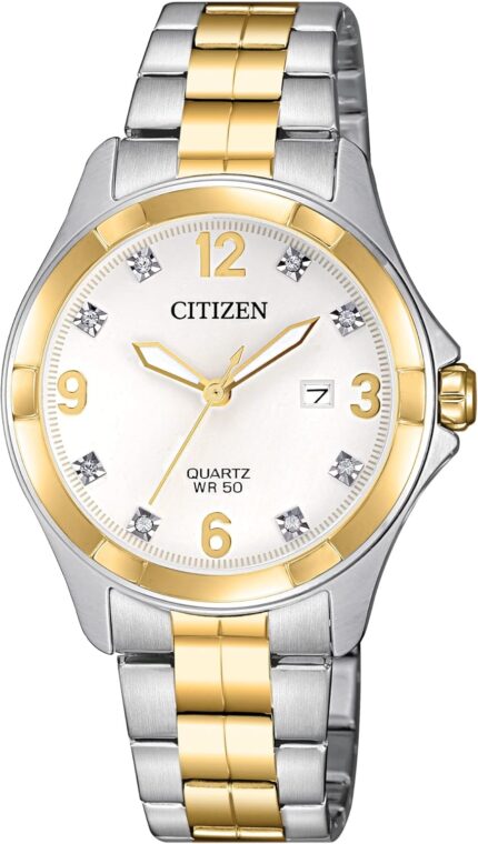 Citizen quartz womens watch stainless steel crystal.jpg