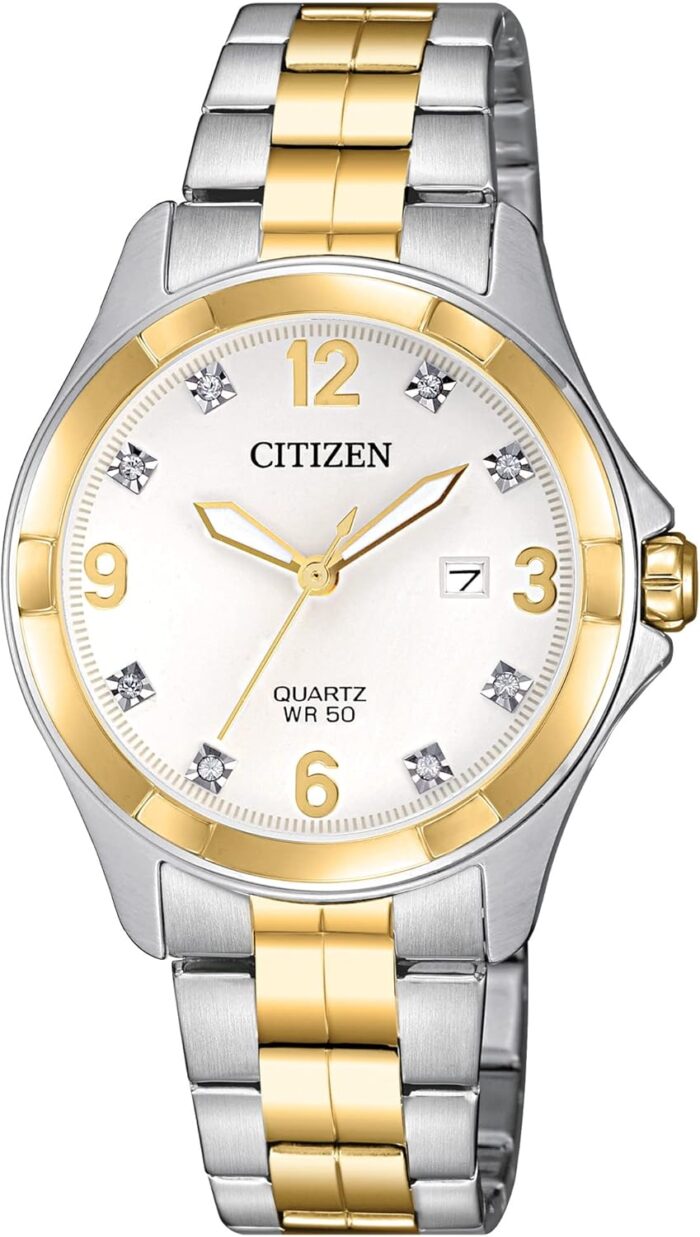 Citizen quartz womens watch stainless steel crystal.jpg