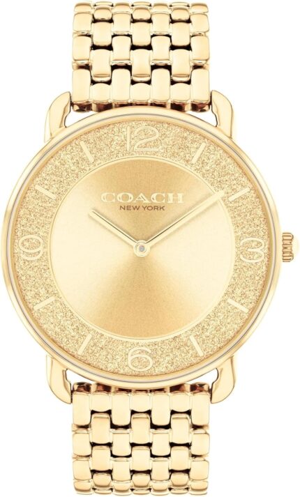 Coach elliot womens 2h quartz watch stainless steel bracelet water resistant up to 3atm30 meters premium fashion classic minimalist design for everyday wear 28mm.jpg