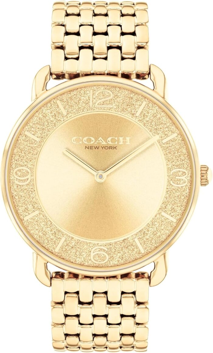 Coach elliot womens 2h quartz watch stainless steel bracelet water resistant up to 3atm30 meters premium fashion classic minimalist design for everyday wear 28mm.jpg