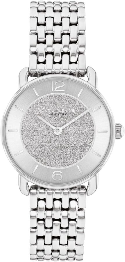 Coach elliot womens 2h quartz watch stainless steel bracelet water resistant up to 3atm30 meters premium fashion classic minimalist design for everyday wear gift for her 28mm.jpg