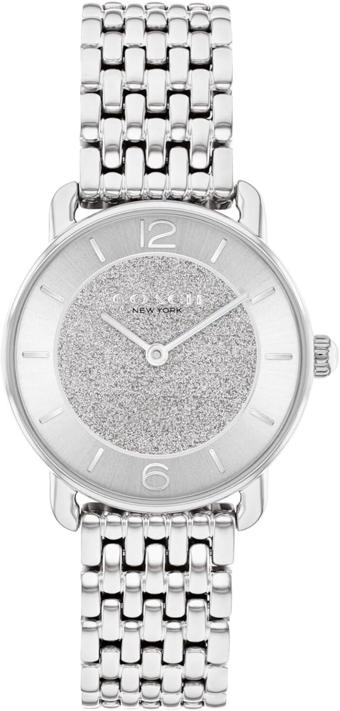 Coach elliot womens 2h quartz watch stainless steel bracelet water resistant up to 3atm30 meters premium fashion classic minimalist design for everyday wear gift for her 28mm.jpg