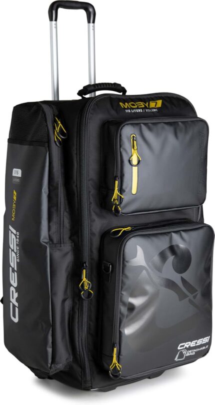 Cressi strong large capacity roller luggage bag 115l with backpack straps moby 7 designed in italy.jpg