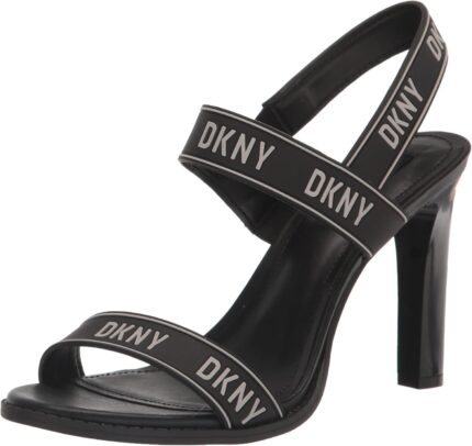 Dkny womens logo slingback open toe heel heeled sandal.jpg