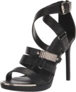 Dkny womens silver detail strappy buckle open toe heel heeled sandal.jpg
