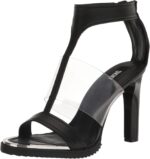 Dkny womens strappy clear wide strap open toe heel heeled sandal.jpg