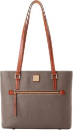 Dooney bourke tote bags for women large pebble grain leather shopper tote bag with zipper.jpg