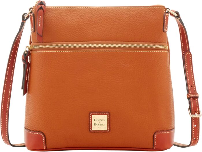 Dooney bourke womens crossbody in pebble grain leather large handbag with adjustable shoulder strap.jpg