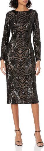 Dress the population womens emery long sleeve stretch sequin midi sheath.jpg