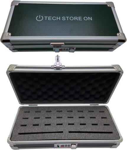 Flash usb thumb drive holder storage organizer case antistatic and shockproof aluminum medium holds 24 usb 2 hdd slots.jpg