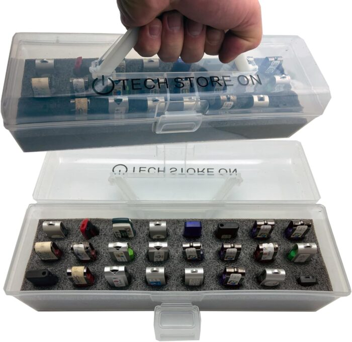 Flash usb thumb drive holder storage organizer case antistatic and shockproof plastic medium holds 24 usb slots.jpg