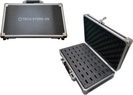 Flash usb thumb drive holder storage organizer case with swivel handle antistatic and shockproof aluminum large holds 48 usb slots.jpg
