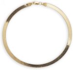 Floreo 10k yellow gold 4mm super flexible silky herringbone chain bracelet.jpg