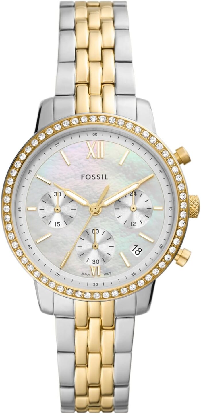 Fossil womens neutra quartz stainless steel chronograph watch.jpg