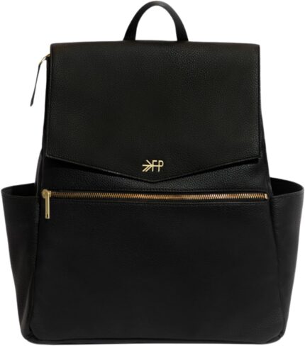 Freshly picked classic ii diaper bag backpack wipeable vegan leather with changing pad convertible ebony v2.jpg