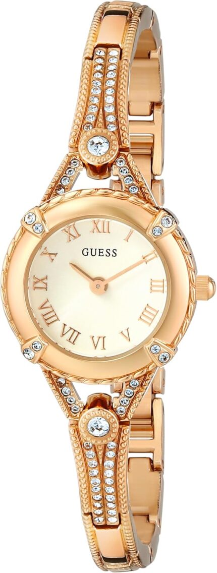 Guess petite silver tone crystal bracelet watch.jpg