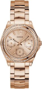 Guess silver tone and crystal multifunction watch.jpg