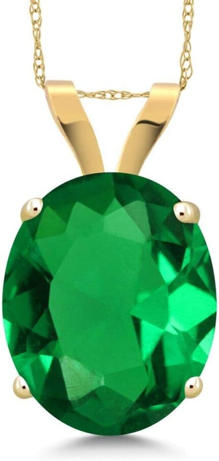 Gem stone king 14k yellow gold gemstone birthstone necklace oval 11x9mm pendant necklace for women gold necklace for women with 18 inch chain.jpg