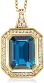 Gem stone king 18k yellow gold plated silver 11x9mm emerald cut gemstone birthstone pendant necklace for women with 18 inch silver chain.jpg
