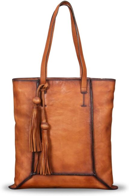 Genuine leather large shoulder bag tote bag for women vintage real leather purses and handbags satchel bags.jpg