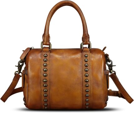 Genuine leather purses and handbags for women vintage handmade real leather shoulder bag crossbody bag satchel.jpg