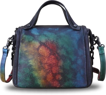 Genuine leather satchel purse for women retro handmade top handle handbag designer crossbody bags.jpg