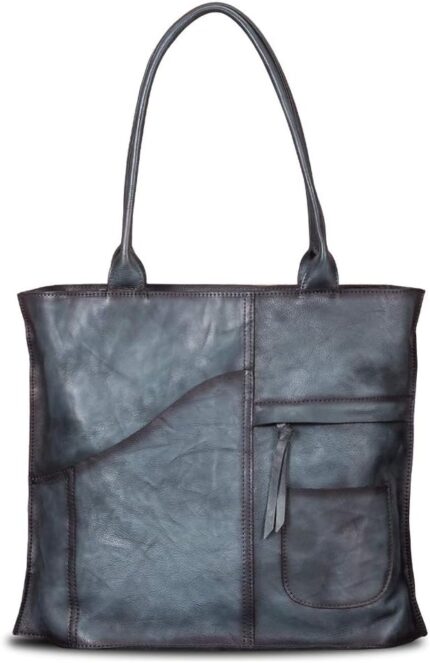Genuine leather shoulder bag tote bag for women vintage real leather purses and handbags top handle satchel bag.jpg
