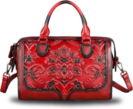 Genuine leather top handle handbag for women handmade vintage satchel retro cowhide crossbody handbags purse hobo bags.jpg