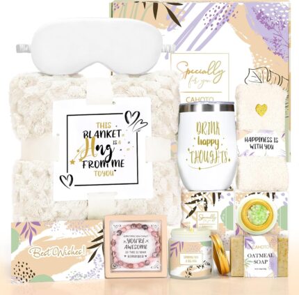 Get well soon gift with blanketself care gift basket birthday gift for women self care relaxing spa gift basket with blanket thinking of you gift for mom wife sister best friend aunt.jpg