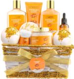 Gift basket for women 10 pc almond milk honey beauty personal care set home bath pampering package for relaxing spa self care kit thank you birthday mom anniversary gift.jpg