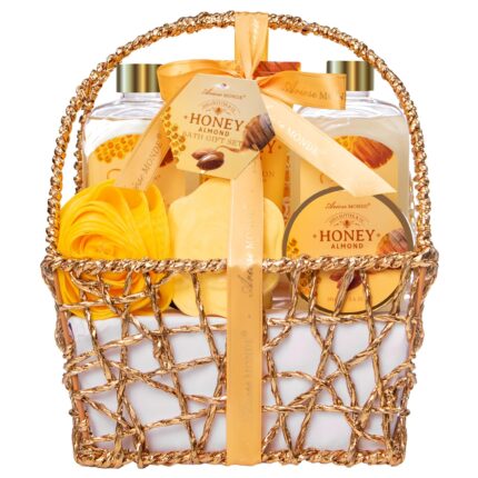 Gift baskets spa gifts for women 8pcs honey almond bath gift set for women relaxation self care spa kit wbath bomb bubble bath mom birthday gifts christmas gifts thank you gifts.jpg