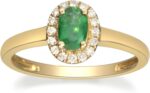 Gin grace 10k yellow gold natural zambian emerald ring with natural diamonds for women ethically authentically organically sourced oval cut emerald hand crafted jewelry for her emerald ring for women.jpg