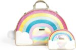 Glimmer wish unicorn rainbow overnight bag and cosmetic bag for essentials and cosmetics secure and organized travel bags gifts for teens and girls.jpg