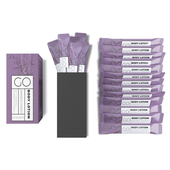 Go essentials travel lotion single packets – body and hand lotion for hydrated skin and travel size toiletries.jpg