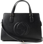 Gucci soho leather satchel tote structured black shoulder bag new.jpg