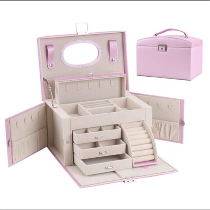 High end jewellery box jewelry box multi layer lock earring box storage necklace box anniversary wedding gift for girls and womens gift.jpg