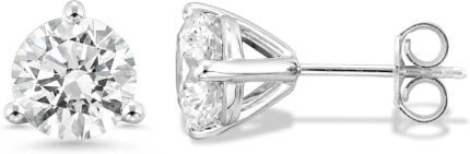 Igi certified 1.50 to 4.00 carat lab grown diamond round stud earrings for women i 14k white gold earrings for her i j vs1 vs2 cttw 3 prong martini set diamond i push back studs.jpg