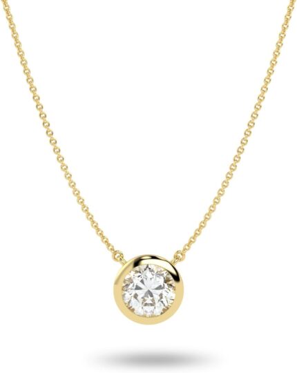 Igi certified 14 to 3 carat lab grown diamond round solitaire pendant necklace for women i 14k gold necklace g h vs1 vs2 cttw i 16 to 18 inch adjustable long chain.jpg